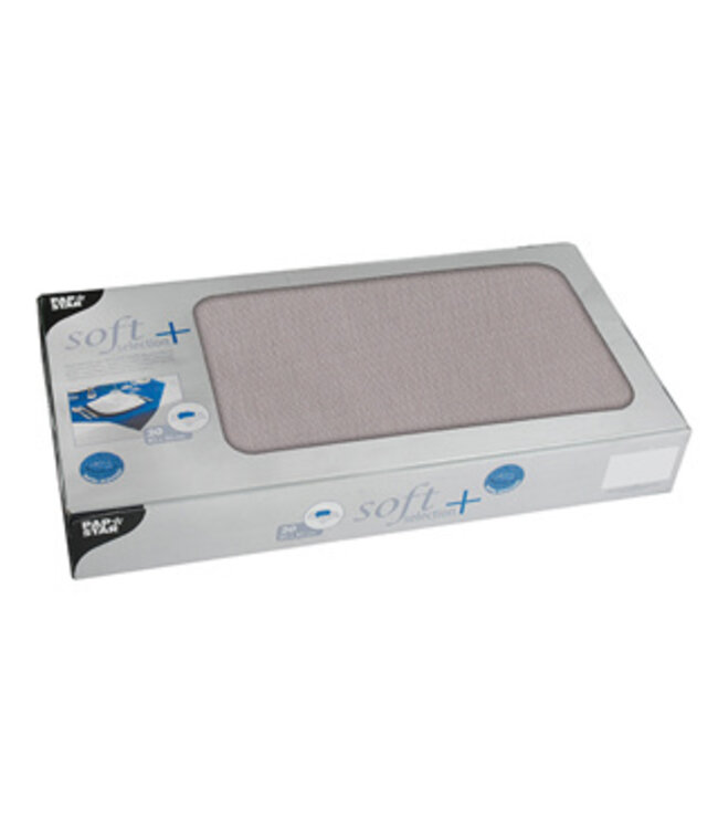 Napperon 80x80 cm grijs non-woven soft selection plus - Papstar | prijs & verp per 100 stuks