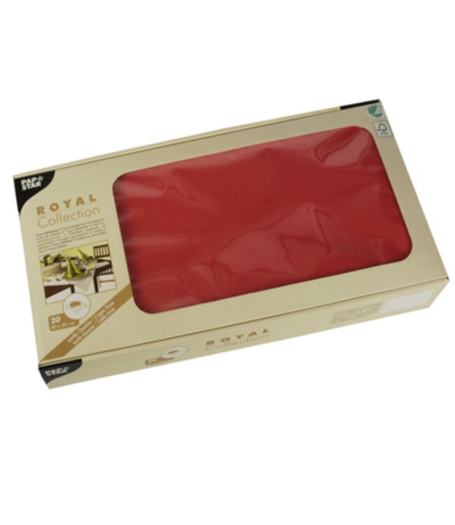 Napperon 80x80 cm rood Tissue Royal Collection - Papstar | prijs & verp per 100 stuks