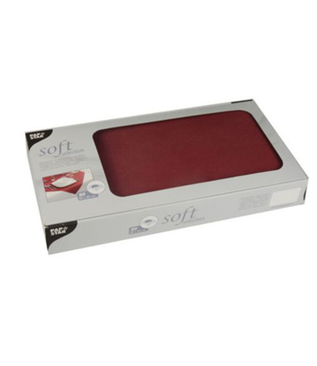Napperon 80x80 cm bordeaux non-woven soft selection - Papstar | prijs & verp per 100 stuks