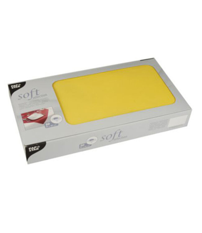Napperon 80x80 cm geel non-woven soft selection - Papstar | prijs & verp per 100 stuks