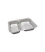 Menubak 227x177x36 mm 2-vaks 81 cl aluminium | prijs & verp per 600 stuks