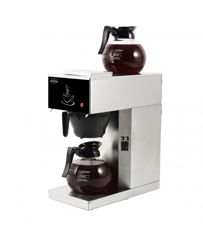 Koffiezetapparaat met 2 glas-kannen 1,8 ltr - Combisteel
