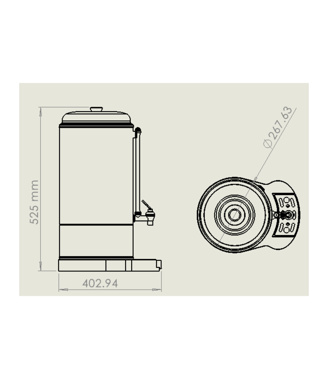 Percolator 6 ltr 40 kops dubbelwandig - Combisteel