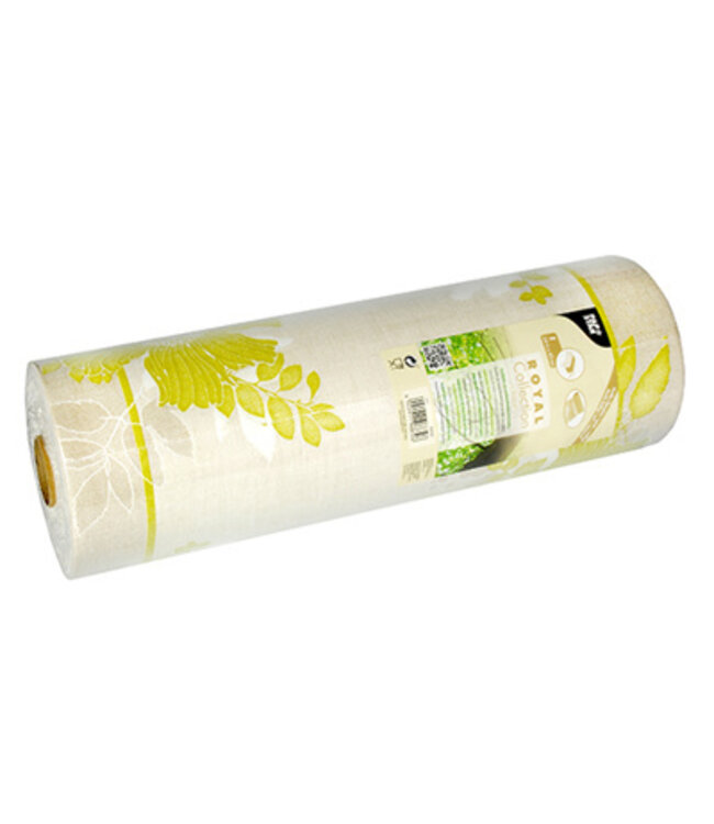 Tafelloper groen Annabel 24 mtr x 40 cm PV-Tissue mix Royal Collection - Papstar | prijs & verp per 4 stuks