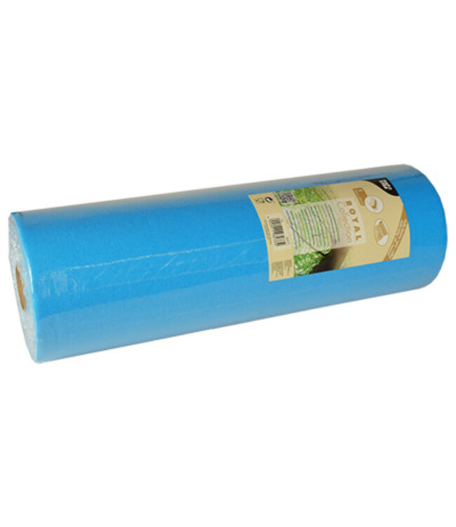 Tafelloper turquoise 24 mtr x 40 cm PV-Tissue mix Royal Collection - Papstar | prijs & verp per 4 stuks