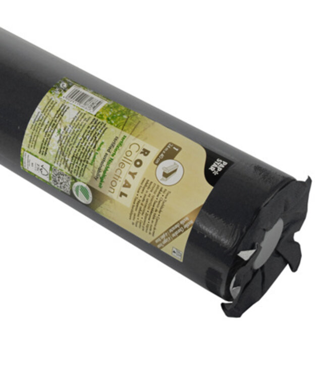 Tafelloper zwart 24 mtr x 40 cm Tissue Royal Collection - Papstar | prijs & verp per 4 stuks