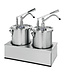 Kalando Helveldispenser 2x 4,5 ltr rvs met houder - Kalando