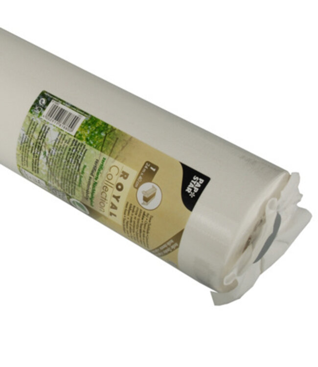 Tafelloper wit 24 mtr x 40 cm Tissue Royal Collection - Papstar | prijs & verp per 4 stuks
