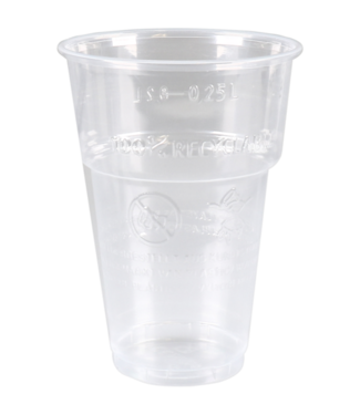 Bierglas disp PP 25 cl Ø78x(h)108 mm Proppy | prijs & verp per 1000 stuks