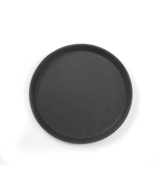 Dienblad Ø280x(h)22 mm anti-slip zwart - Hendi