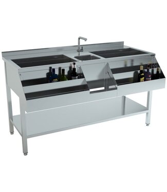 Combisteel Cocktailbar station 1600x740x900 mm (bxdxh) met spoelbak- Combisteel