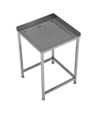 Combisteel Hoekwerktafel 650x650x900 mm (bxdxh) met geïntegreerde lekbak roestvrijstaal- Combisteel