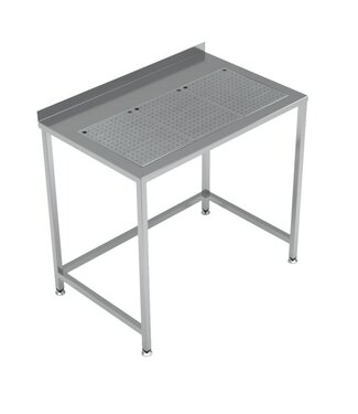 Combisteel Werktafel 1000x650x900 mm (bxdxh) RVS met geintegreerde lekbak - Combisteel