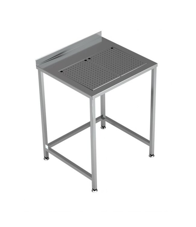 Werktafel 700x650x900 mm (bxdxh) RVS met geintegreerde lekbak - Combisteel