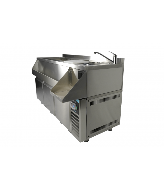 Koelwerkbank met cocktailbar station 1700x700x1000 mm (bxdxh) met 3 deuren -2°C tot 8°C - Combisteel