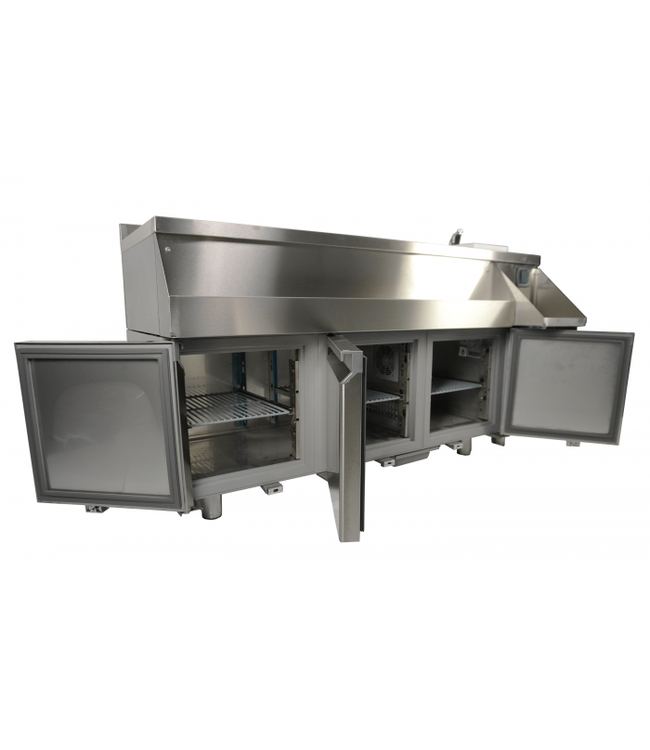 Koelwerkbank met cocktailbar station 1700x700x1000 mm (bxdxh) met 3 deuren -2°C tot 8°C - Combisteel