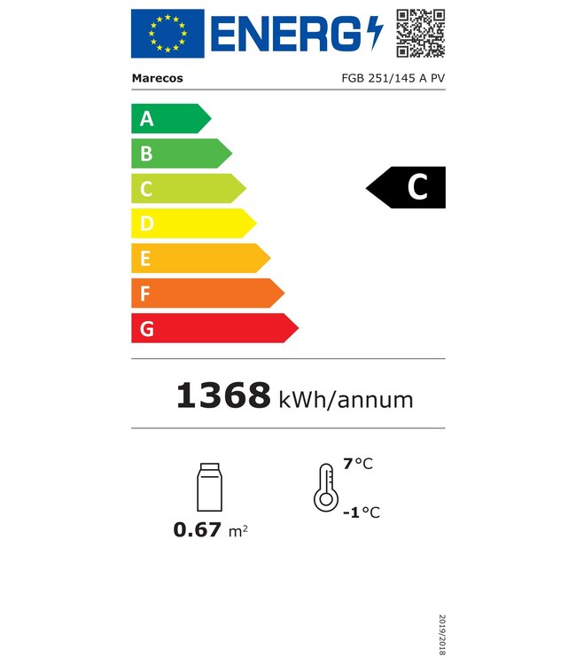 Barkoeler 587 ltr 2065x565x890 mm (bxdxh) +1°C tot +8°C 3 deuren zwart FGB 351/206 PO - Marecos