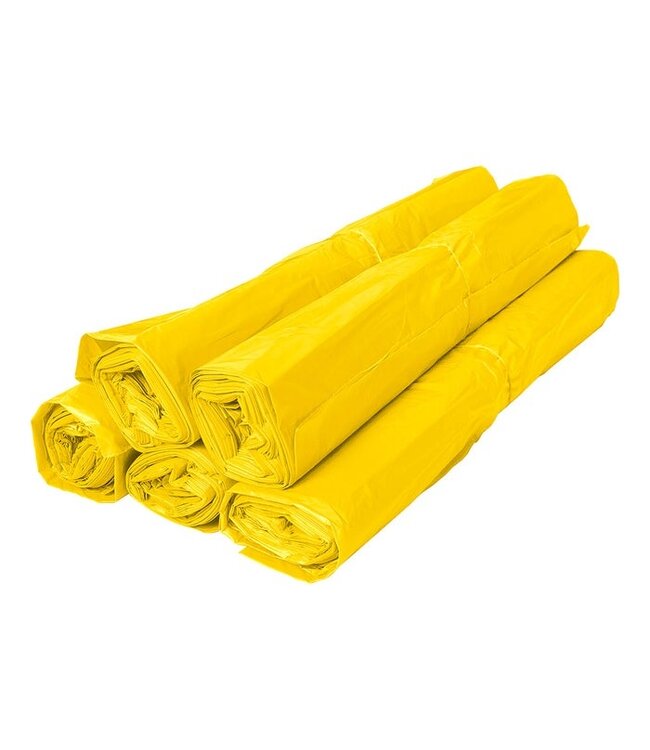 Afvalzak 58x100 cm (BxL) HDPE T23 geel | prijs & verp per 500 stuks