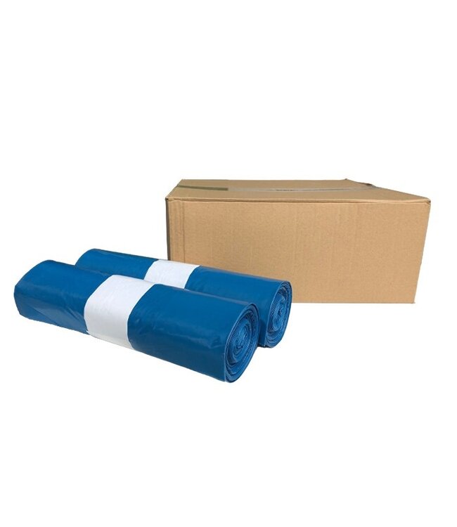 Afvalzak 65/25x140 cm (BxL) 240 ltr LDPE T70 blauw | prijs & verp per 100 stuks