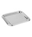 Sans Marque Serveerplateau rechthoekig 354x325 mm - Verchroomd
