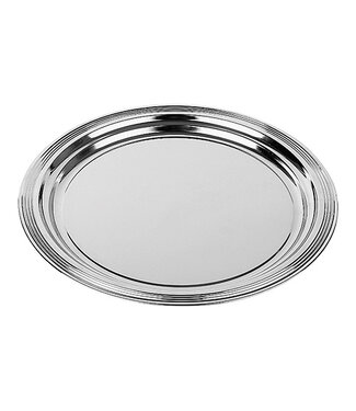 Sans Marque Serveerplateau rond Ø35 cm - Verchroomd