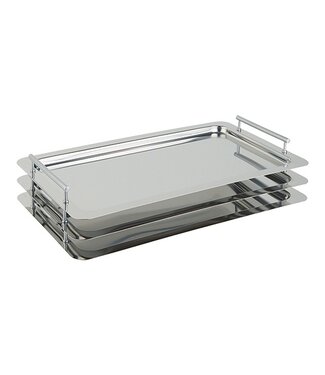 Sans Marque Serveerplateau rechthoekig met handgrepen 530x325 mm GN1/1 - Roestvrijstaal