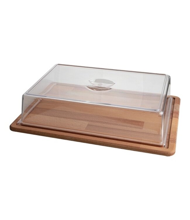 Serveerplateau met deksel 390x290 mm - Hout