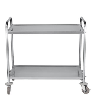 CaterChef Serveerwagen met 2 etages 830 x 500 mm roestvrijstaal - Caterchef