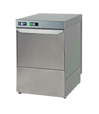 Combisteel Vaatwasser voorlader met afvoerpomp en zeepdoseerpomp 572x630x814 mm (bxdxh)  Standard Line Sl 500-230 DP DDE- Combisteel