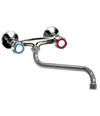 Gastro-Inox Mengkraan 250 mm Ø18 mm duobloc laag muurmodel - Gastro-Inox