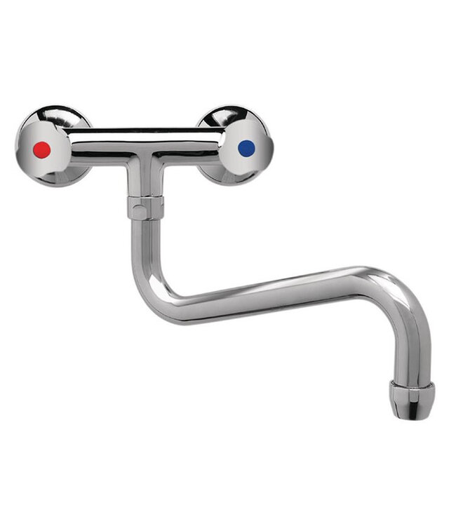 Mengkraan 300 mm Ø25 mm duobloc laag muurmodel - Gastro-Inox