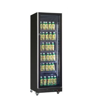 Combisteel Koelkast 1 Glasdeur Zwart 620x600x1980 mm (bxdxh) - Combisteel