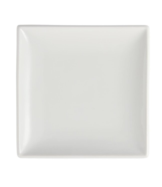 Bord 180x180 mm vierkant wit | prijs & verp per 12 stuks