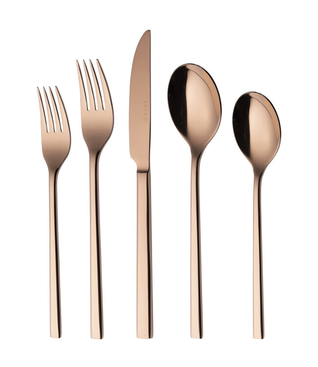 Juslepel 192 mm rvs 18/10 Montreux koper - Sola | prijs & verp per 6 stuks