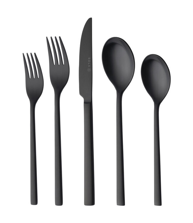 Botermesje 181 mm rvs 18/10 Montreux mat zwart - Sola | prijs & verp per 12 stuks