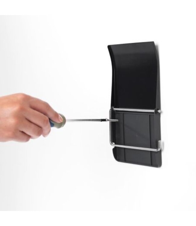 Toiletrolhouder met klep Matt Black ReNew -  Brabantia