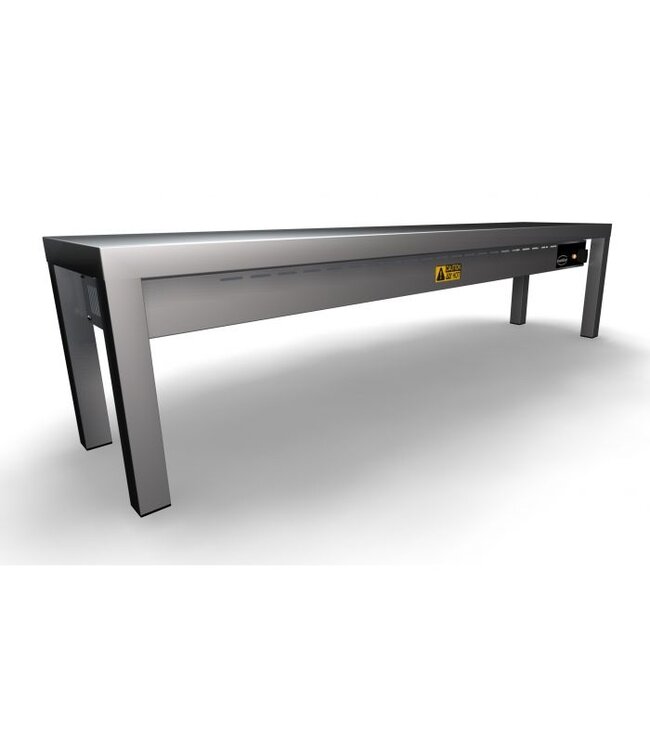 Etagere Keramisch Verwarmd 1 Niveau 1400 Met 4 Heaters  250W 1400x300x350 mm (bxdxh) - Combisteel