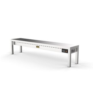 Combisteel Etagere Keramisch Verwarmd 1 Niveau 2000 Met 6 Heaters  250W 2000x300x350 mm (bxdxh) - Combisteel