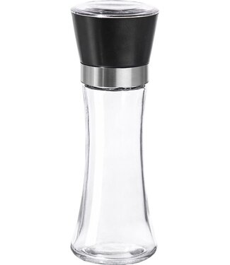 Peper-/zoutmolen Ø65x(h)187 mm glas met mat zwart deksel | prijs & verp per 36 stuks