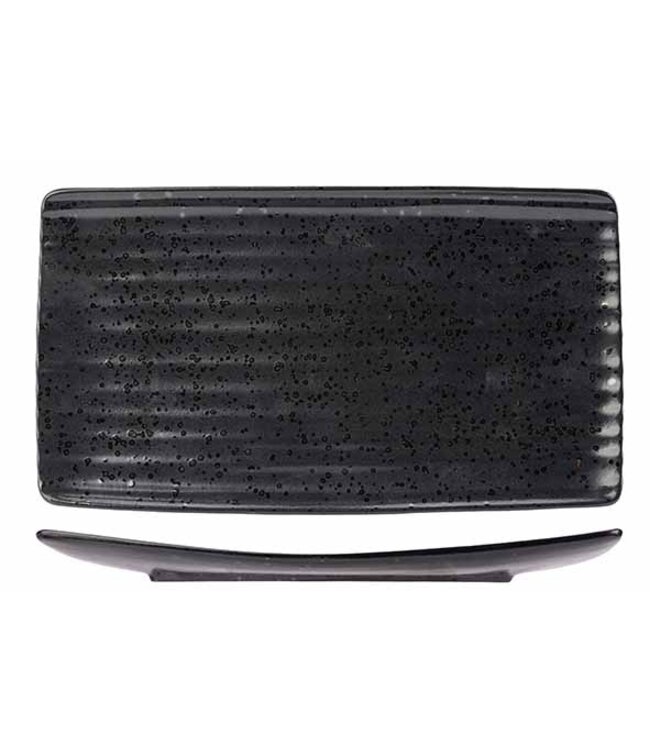 Bord 360x200 mm rechthoekig Artisan Zwart - Proof by Cosy & Trendy | prijs & verp per 6 stuks