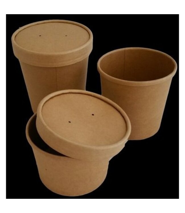 Soepbeker disp karton kraft 23 cl Ø 99 mm bruin | prijs & verp per 1.000 stuks