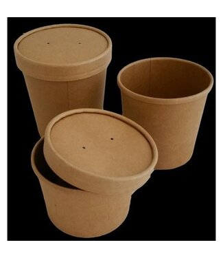 Soepbeker disp karton kraft 45 cl Ø 99 mm bruin | prijs & verp per 1.000 stuks
