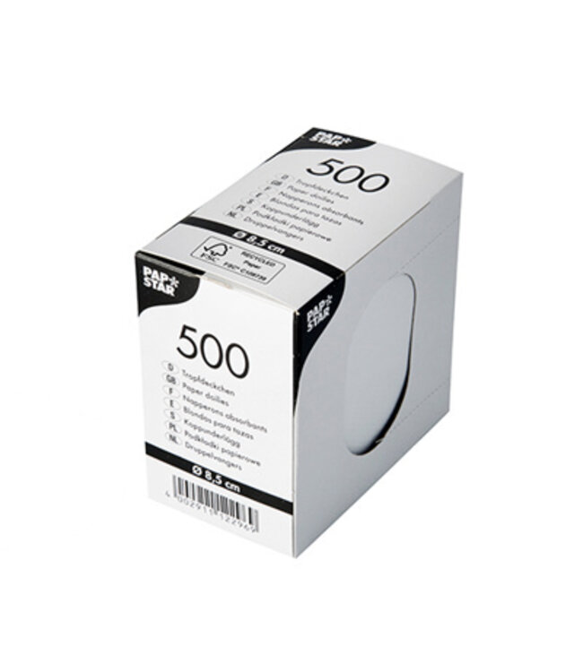 Druppelvanger Ø8,5 cm papier wit FSC® gecertificeerd - Papstar | prijs & verp per 10.000 stuks