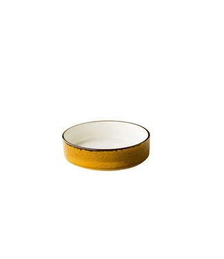 Q Authentic Bord 180 mm diep met opstaande rand Jersey geel - Q Authentic | prijs & verp per 6 stuks