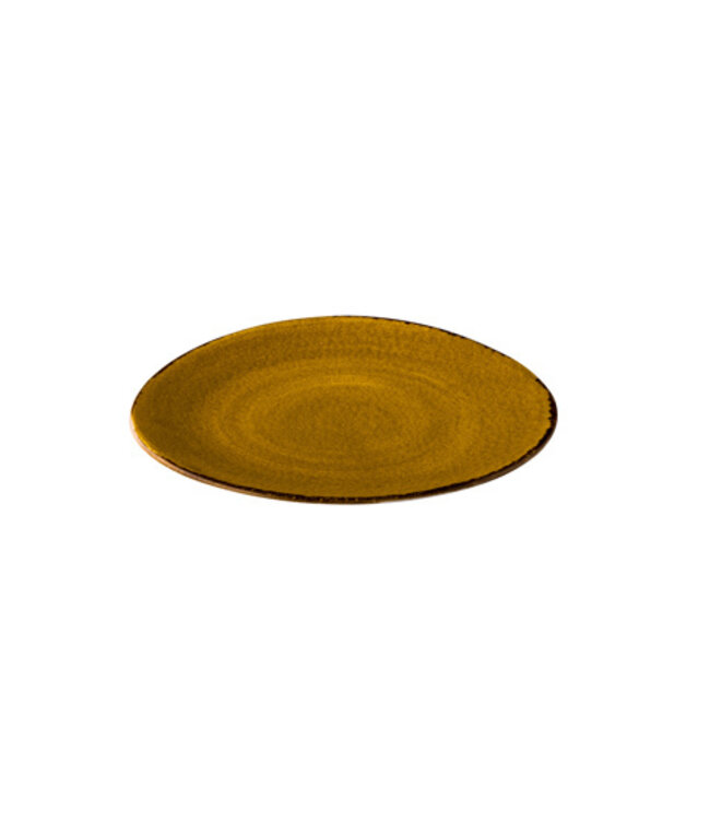 Bord 210 mm driehoek Jersey geel - Q Authentic | prijs & verp per 6 stuks