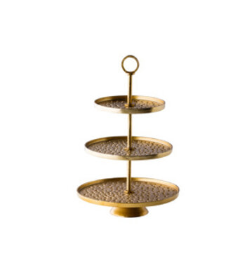 Sans Marque Etagere Ø30/25/20x(h)47 cm goud