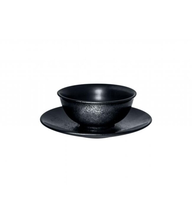 Schotel 170 mm mat zwart Karbon - RAK | prijs & verp per 12 stuks