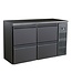 Combisteel Barkoeler 350 ltr bruto inh. 1462x513x860 mm (bxdxh) 4 laden zwart - Combisteel