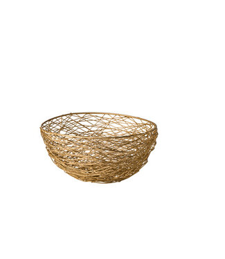 Draadmand 30 cm goud
