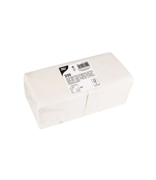 Servet 24x24 cm 2-laags wit 1/4 gevouwen Papstar| prijs & verp per 2.000 stuks